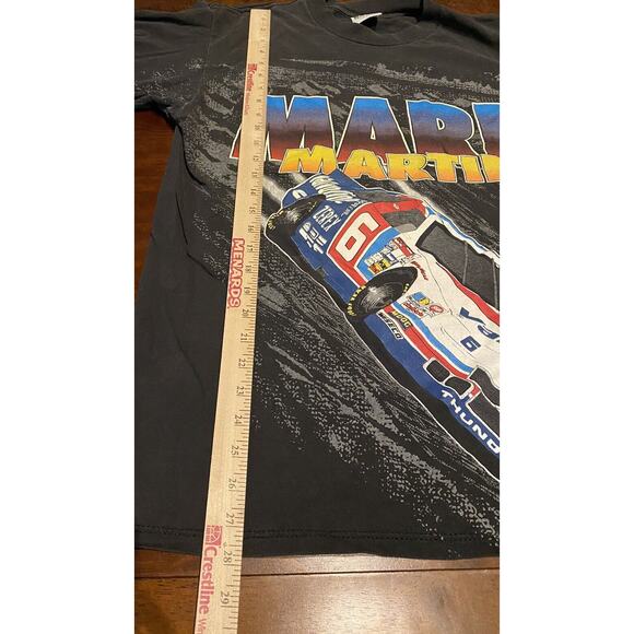 Mark Martin NASCAR VTG 90's All Over Print T Shirt L Valvoline Ford Roush READ - Picture 8 of 8